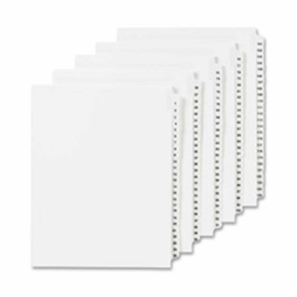 Workstationpro AVE0 Numeric Divider, 52, Side Tab, 11 in. x 8.5 in., 25-PK, White TH2489187